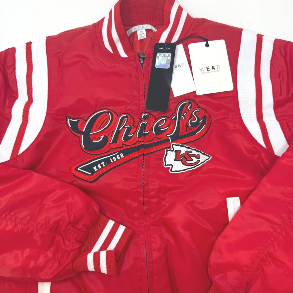 WEAR by Erin Andrews Kansas City Chiefs Women's Small Varsity‎ Bomber Jacket NEW